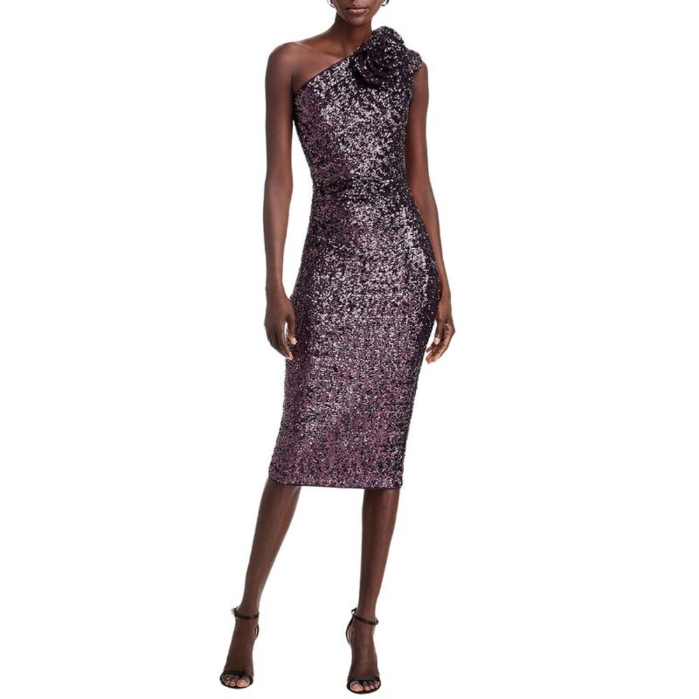 Chiara Boni La Petite Robe Womens Isyed Sequined Dress US 4 | IT 40 Pomace  NWT